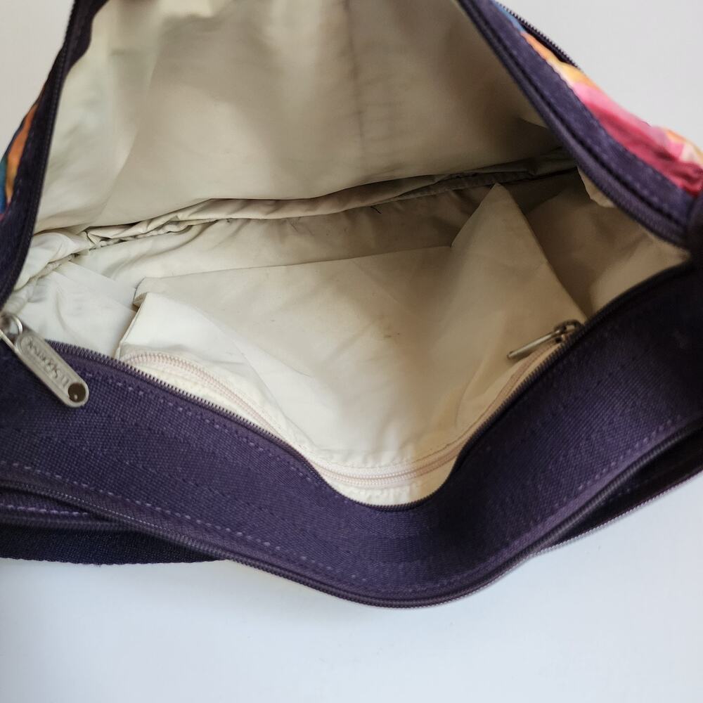 LeSportsac Deluxe Everyday Expandable Multicolor Striped Crossbody Handbag READ - Picture 8 of 12